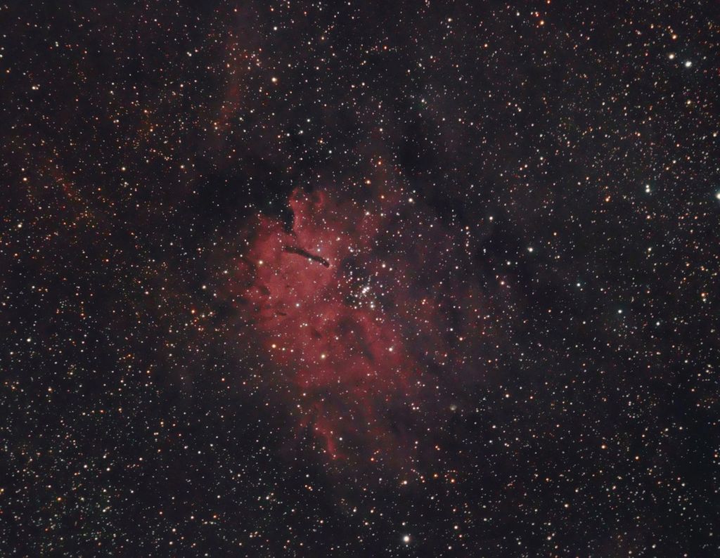 NGC 6823 (star cluster) and Sharpless 2-86 (emission nebula)